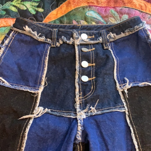 patch work pants - Picture 2 of 3